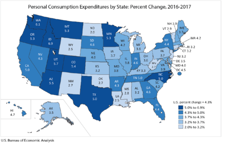 PCE by State 2017